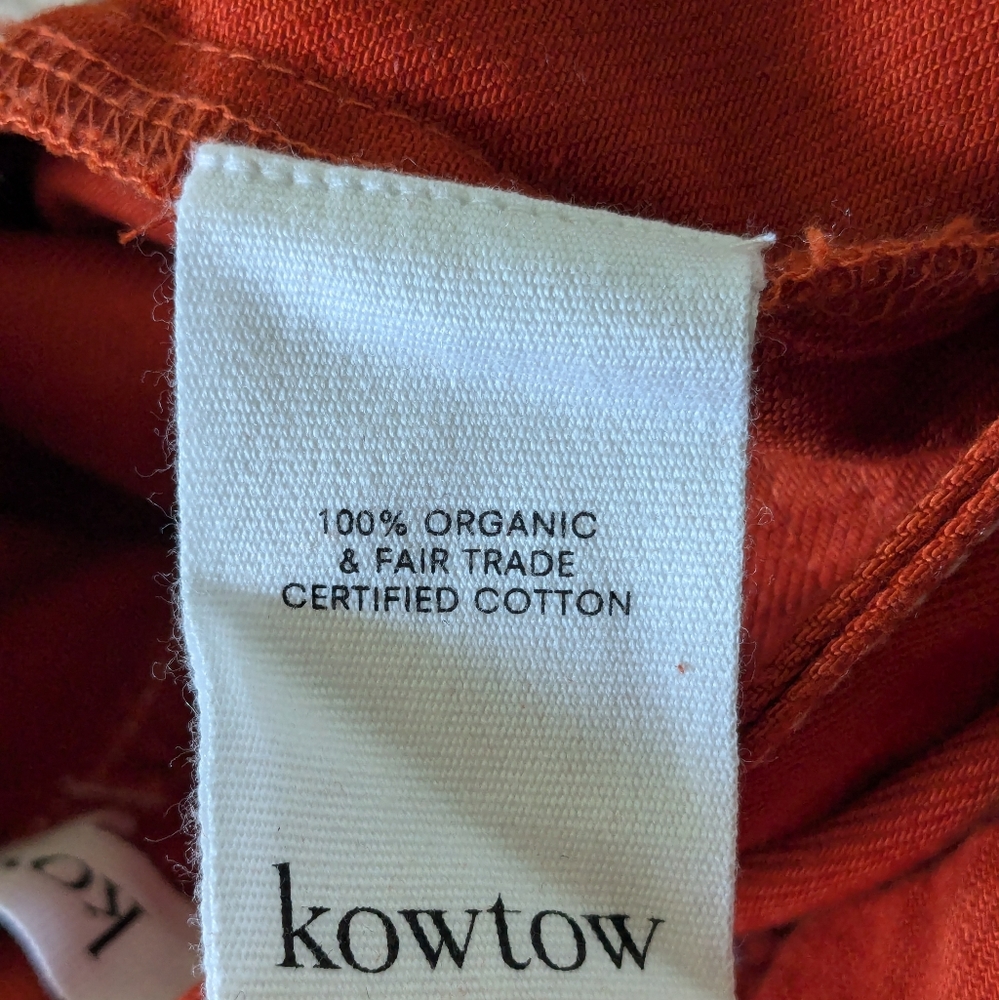 🧡❤️ kowtow 100% Fair Trade Organic Cotton Brick Denim Stage Pant, M - Picture 6 of 14